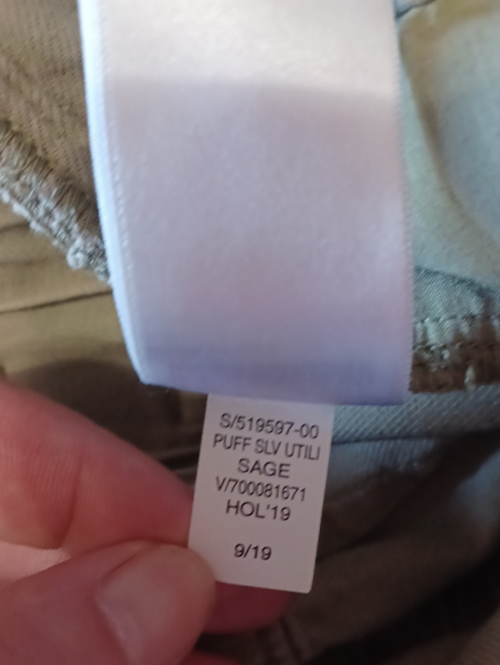 Gap Women's Puff Sleeve Utility Jumpsuit Coveralls Sage Tan Size 6 Soft Twill - Picture 14 of 15